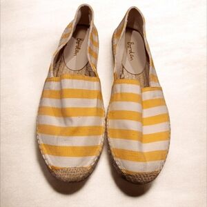 Boden Striped Yellow and White Espadrilles Sz 39 Usa 8